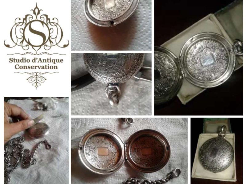 Antique Sterling Silver Pendant Locket
