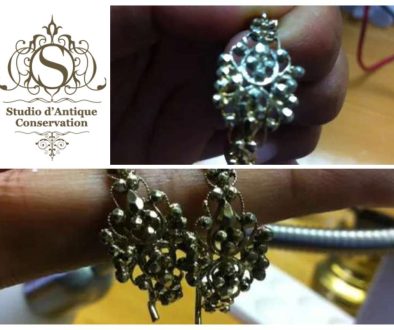 Filigree Pair Of Gold Plated Earrings